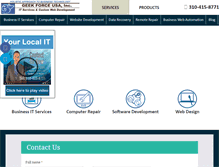 Tablet Screenshot of geekforceusa.com